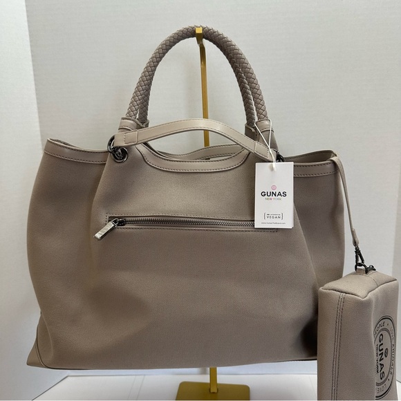 GUNAS Ruth Canvas Tote – Stone Gray – Includes Matching Pouch - Picture 2 of 16